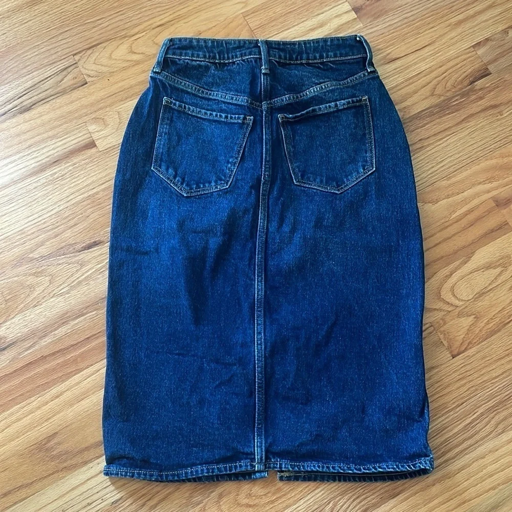 Old Navy Higher High-Rise Button-Fly Midi Jean Pencil Skirt Girls size 14 (25)